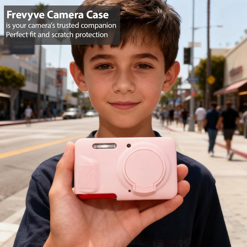 Frevyve Case for Kodak PIXPRO FZ55 Digital Camera Accessories, Soft Silicone Protective Case, Slim Fit Sleeve with Removable Lens Cover and Screen Protector, Lightweight, Anti-Scratch (Pale Pink) - Image 4